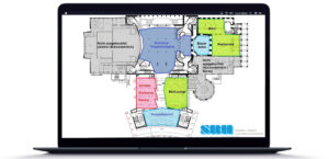 In der Planungsphase werden bei der WLAN-Ausleuchtung die Räumlichkeiten aufgenommen und analysiert (SBH-Industriesysteme)